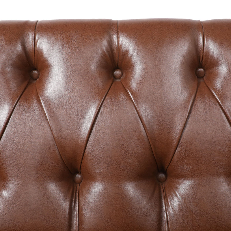 Sophisticated Loveseat With Diamond Stitched Detailing - R&R Furniture Gallery (Fountain Valley, CA)