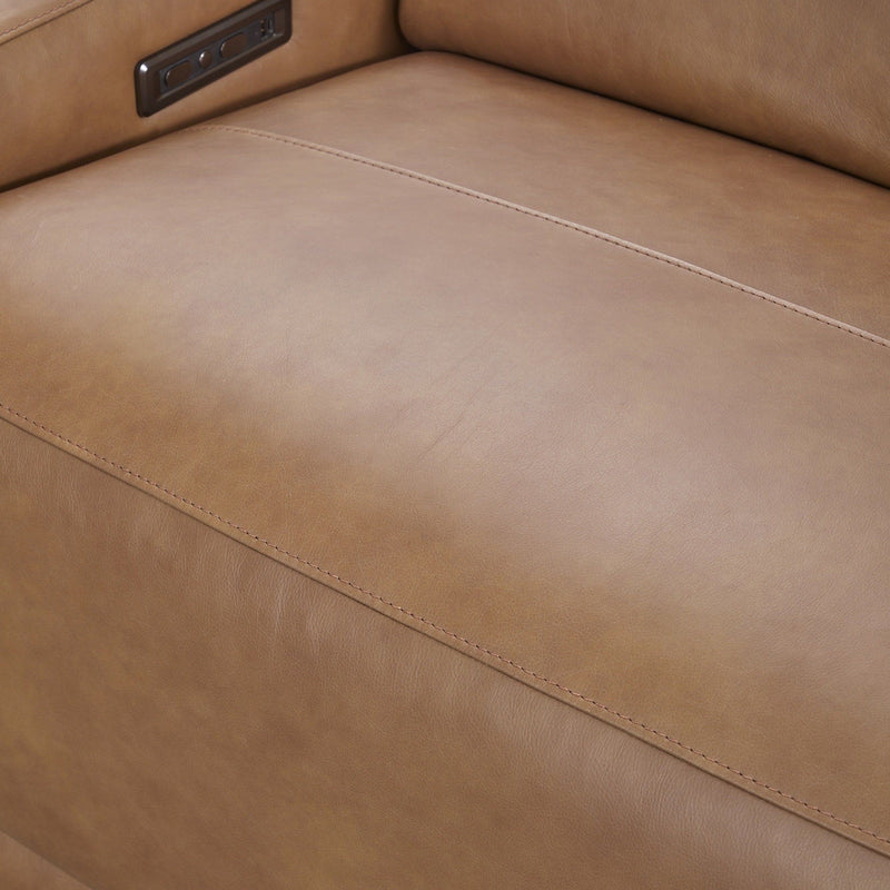 Kadon - Leather Power Recliner Sofa - Tan - R&R Furniture Gallery (Fountain Valley, CA)