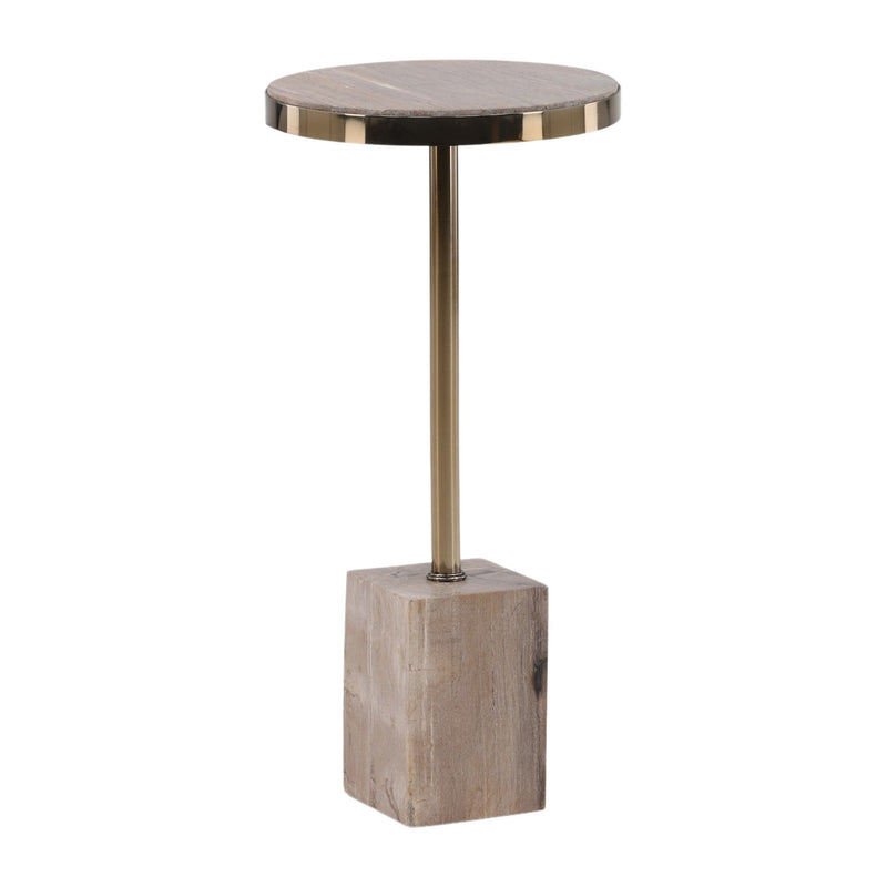 Inara - Side Table - Natural And Brass