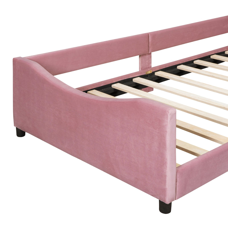Upholstered Daybed With Rabbit Ear Shaped Headboard - R&R Furniture Gallery (Fountain Valley, CA)