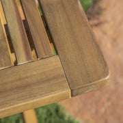 Natural 5 Piece Wood Outdoor Patio Dining Set - Natural Stained - R&R Furniture Gallery (Fountain Valley, CA)