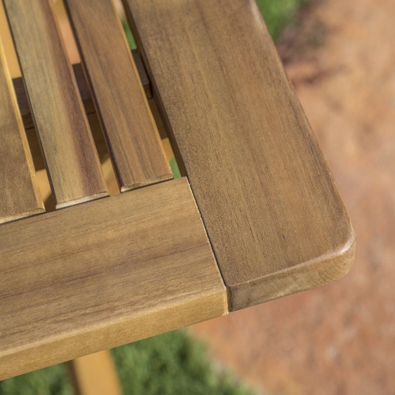 Natural 5 Piece Wood Outdoor Patio Dining Set - Natural Stained - R&R Furniture Gallery (Fountain Valley, CA)