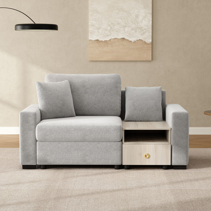 Modular Sofa Couch With Storage Armrest And Center Console - R&R Furniture Gallery (Fountain Valley, CA)