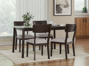 Mallenette - Dining Room Table Set (Set of 5) - Merlot - R&R Furniture Gallery (Fountain Valley, CA)