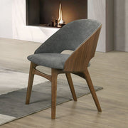 Delmon - Side Chair (Set of 2) - Gray / Dark Walnut - R&R Furniture Gallery (Fountain Valley, CA)