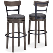 Caitbrook - Tall UPH Swivel Barstool - Gray - R&R Furniture Gallery (Fountain Valley, CA)