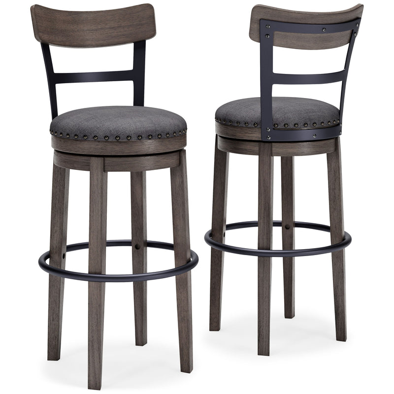 Caitbrook - Tall UPH Swivel Barstool - Gray - R&R Furniture Gallery (Fountain Valley, CA)