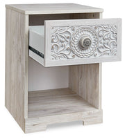 Paxberry - One Drawer Night Stand - Open Cubby - Whitewash - R&R Furniture Gallery (Fountain Valley, CA)