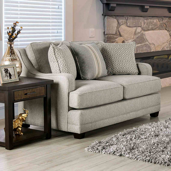 Stephney - Loveseat, Gray/Gold