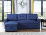 Upholstered Pull Out Sectional Sofa With Chaise - R&R Furniture Gallery (Fountain Valley, CA)