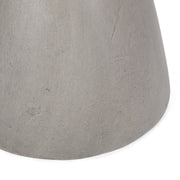 Lightweight concrete side table from Noble House suitable for outdoor and indoor use, with a sleek modern design.