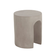 Outdoor Round With U Shape Side Table - Light Gray - R&R Furniture Gallery (Fountain Valley, CA)