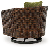 Horizon Hall - Swivel Lounge With Cushion - Brown / Green - R&R Furniture Gallery (Fountain Valley, CA)