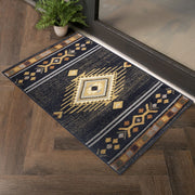 Tribes - 7'10" X 10'3" Southwest Area Rug - Black - R&R Furniture Gallery (Fountain Valley, CA)