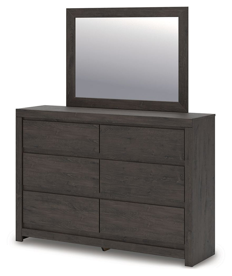 Fraluna - Dresser And Mirror - Charcoal - R&R Furniture Gallery (Fountain Valley, CA)