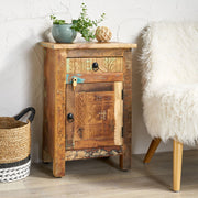 Carved Side Table - Natural - R&R Furniture Gallery (Fountain Valley, CA)