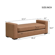 Ottoman With Unique Armrest Design For Living Spaces - R&R Furniture Gallery (Fountain Valley, CA)