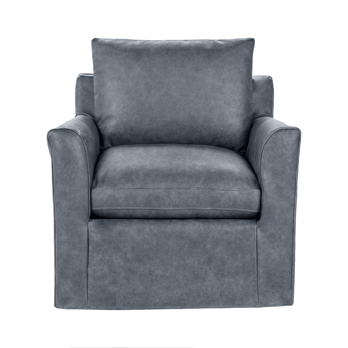 Classic Home Cassiano swivel chair with padded upholstery and wooden base, designed for comfortable seating and modern style.