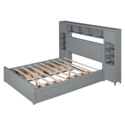 DreamHaus cabinet bed with integrated shelf, all-in-one cabinet, and built-in sockets, featuring a sleek, modern design.