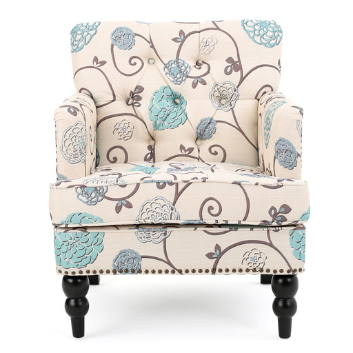 Vitality - Club Chair With Button Tufted Diamond Stitching And Turned Legs - R&R Furniture Gallery (Fountain Valley, CA)