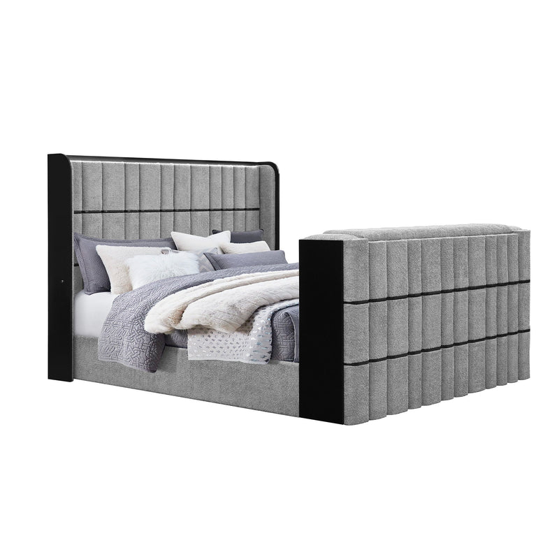 Isaiah - Bed With TV Lift-LED Speakers And Fireplace - R&R Furniture Gallery (Fountain Valley, CA)