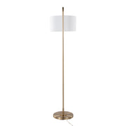 Lumi Source Puck contemporary floor lamp with a sleek, minimalist design and round base, ideal for modern living spaces.