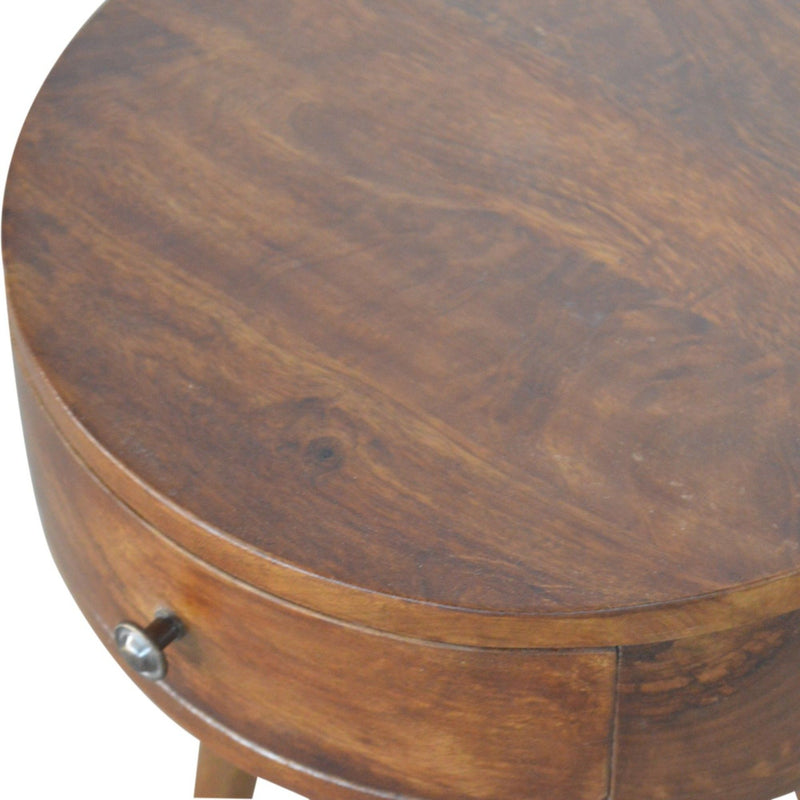 Nordic Chestnut Circular Nightstand - R&R Furniture Gallery (Fountain Valley, CA)