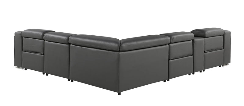 1116 - Power Reclining Italian Leather Sectional - R&R Furniture Gallery (Fountain Valley, CA)