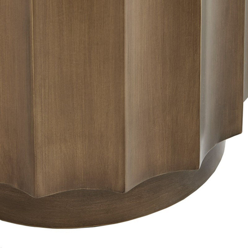 Valentina - Accent Table With Scalloped Edge Design - Bronze - R&R Furniture Gallery (Fountain Valley, CA)