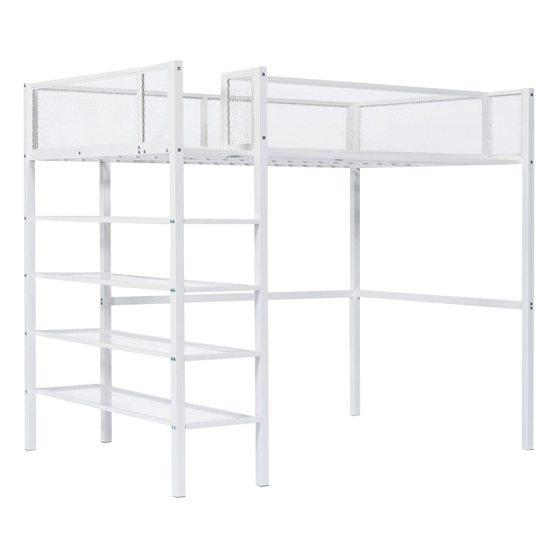 Loft Bed With 4 Tier Shelves And Storage - R&R Furniture Gallery (Fountain Valley, CA)