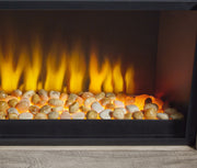Entertainment Accessories - Wide Fireplace Insert - Black - R&R Furniture Gallery (Fountain Valley, CA)