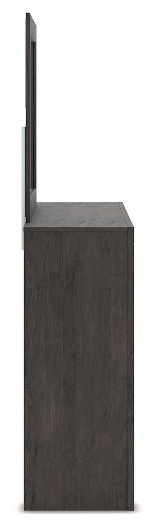 Fraluna - Dresser And Mirror - Charcoal - R&R Furniture Gallery (Fountain Valley, CA)