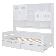 Daybed With All-In-One Cabinet And Shelf - R&R Furniture Gallery (Fountain Valley, CA)