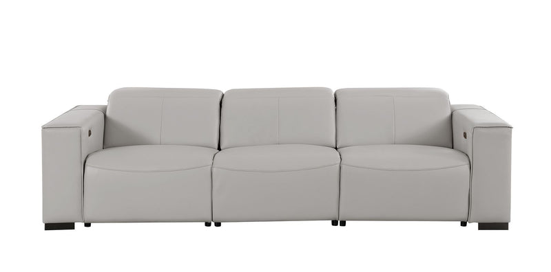1208 - Leather Reclining Set (Sofa, Loveseat & Chair With 6 Power Recliners)