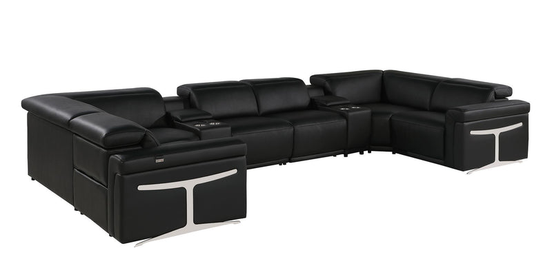 1126 - 8-Piece U-Shaped Sectional Sofa In With 4 Power Recliners & Power Headrest