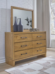 Sherbana - Dresser And Mirror - Light Brown - R&R Furniture Gallery (Fountain Valley, CA)