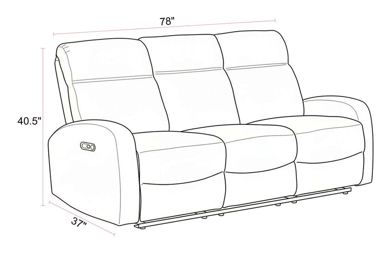 Tuscany - Power Reclining Sofa - Whiskers Nature