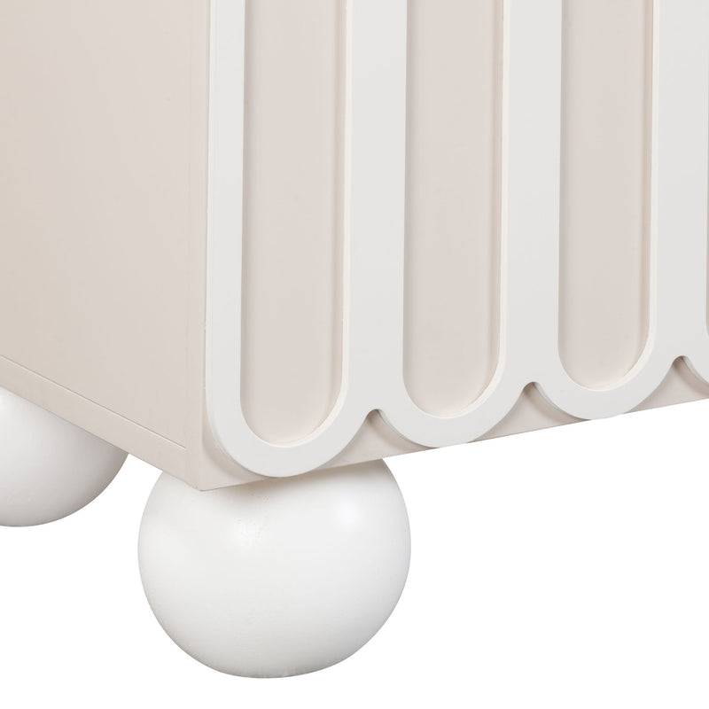 Tori Motif - Buffet - Taupe - R&R Furniture Gallery (Fountain Valley, CA)
