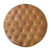 Buffalo - Round Ottoman With Castor Legs - Brown - R&R Furniture Gallery (Fountain Valley, CA)