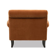 Jennifer Taylor Home Alana Lawson Accent Arm Chair with casters, showcasing plush fabric upholstery and stylish design.