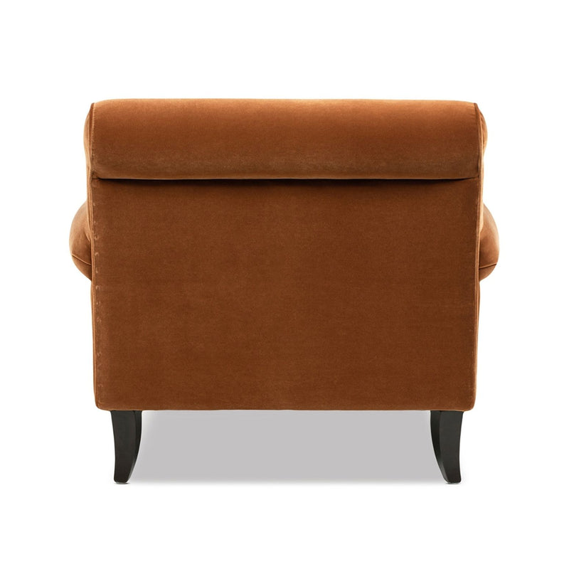 Jennifer Taylor Home Alana Lawson Accent Arm Chair with casters, showcasing plush fabric upholstery and stylish design.