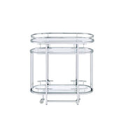 Piffo - Serving Cart Set - Clear Glass & Chrome - R&R Furniture Gallery (Fountain Valley, CA)