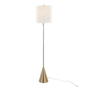 Contemporary Lumi Source cone floor lamp with a sleek black finish, standing tall with a minimalist design for modern interiors.