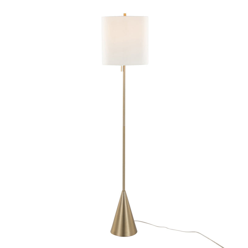 Contemporary Lumi Source cone floor lamp with a sleek black finish, standing tall with a minimalist design for modern interiors.