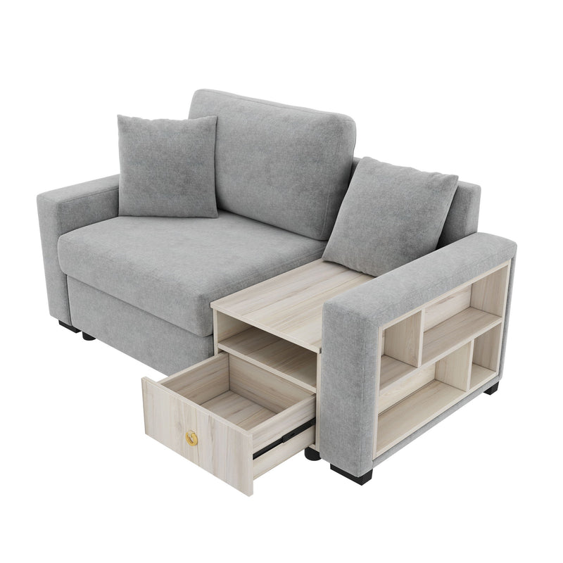 Modular Sofa Couch With Storage Armrest And Center Console - R&R Furniture Gallery (Fountain Valley, CA)