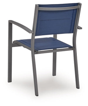 Rocky Creek - Sling Arm Chair (Set of 4) - Blue / Gray - R&R Furniture Gallery (Fountain Valley, CA)