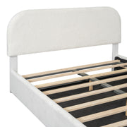 Upholstered Platform Bed With Hydraulic Storage System - R&R Furniture Gallery (Fountain Valley, CA)