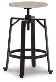 Karisslyn - Swivel Stool (Set of 2) - Whitewash / Black - R&R Furniture Gallery (Fountain Valley, CA)