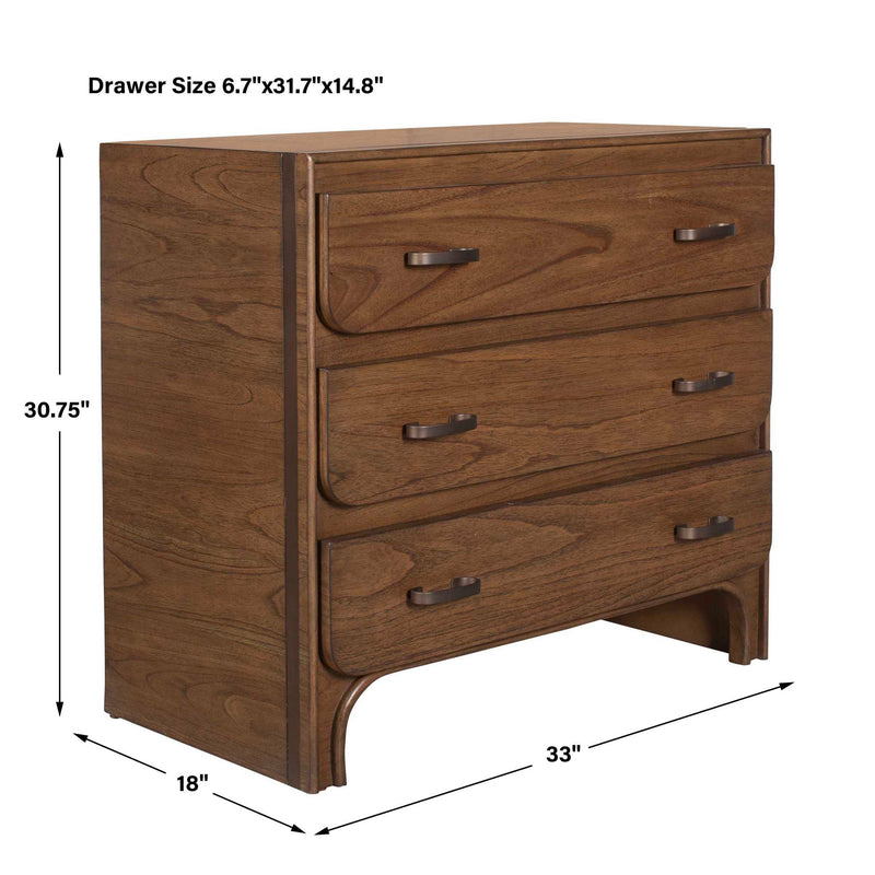 Mckagan - 3 Drawer Chest - Mindi Wood