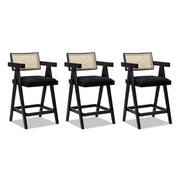 Milan - Modern Webbing Back Stool With Arms (Set of 3) - R&R Furniture Gallery (Fountain Valley, CA)